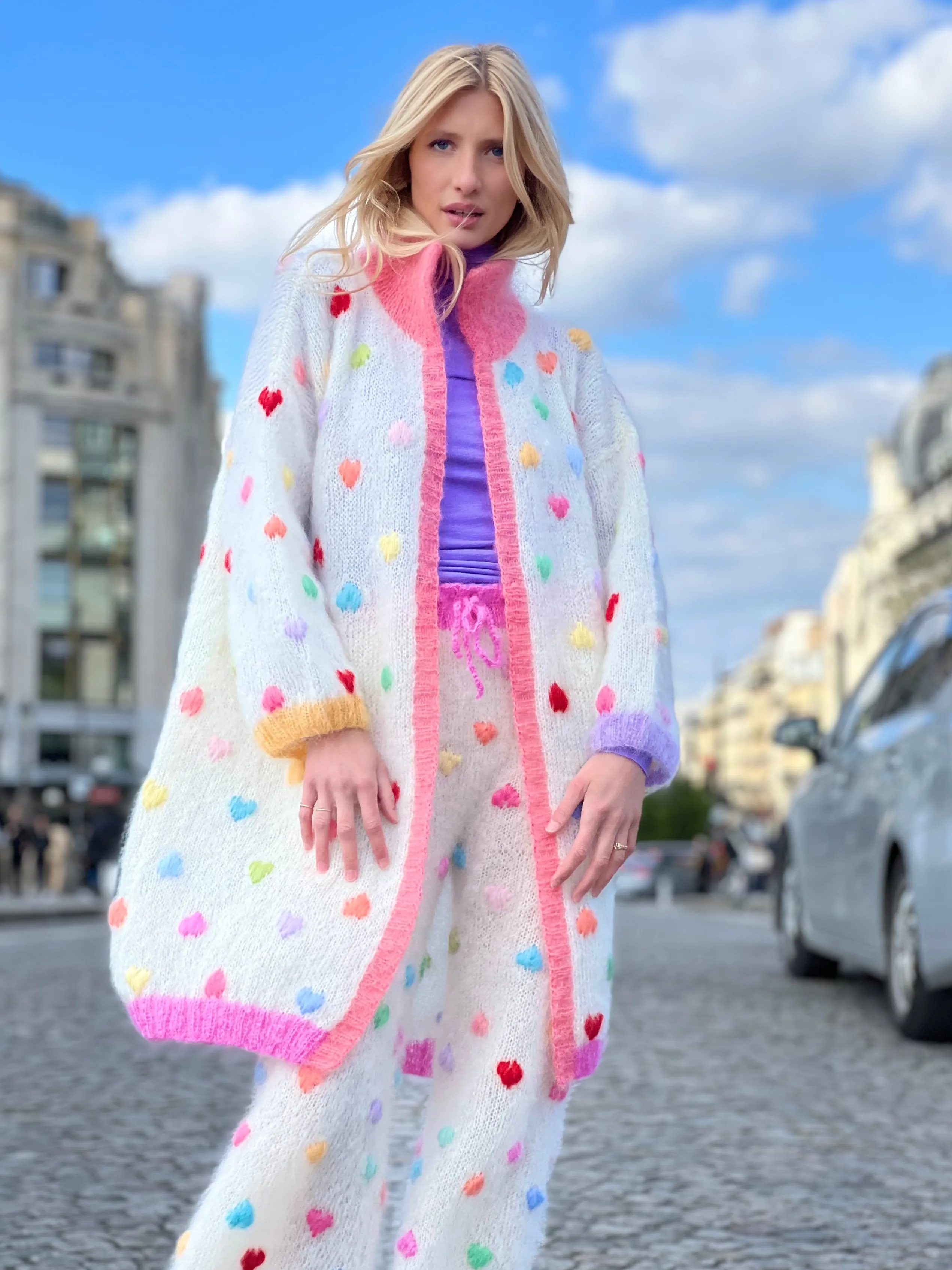 Rose Carmine COAT MON AMOUR ECRU- Coats