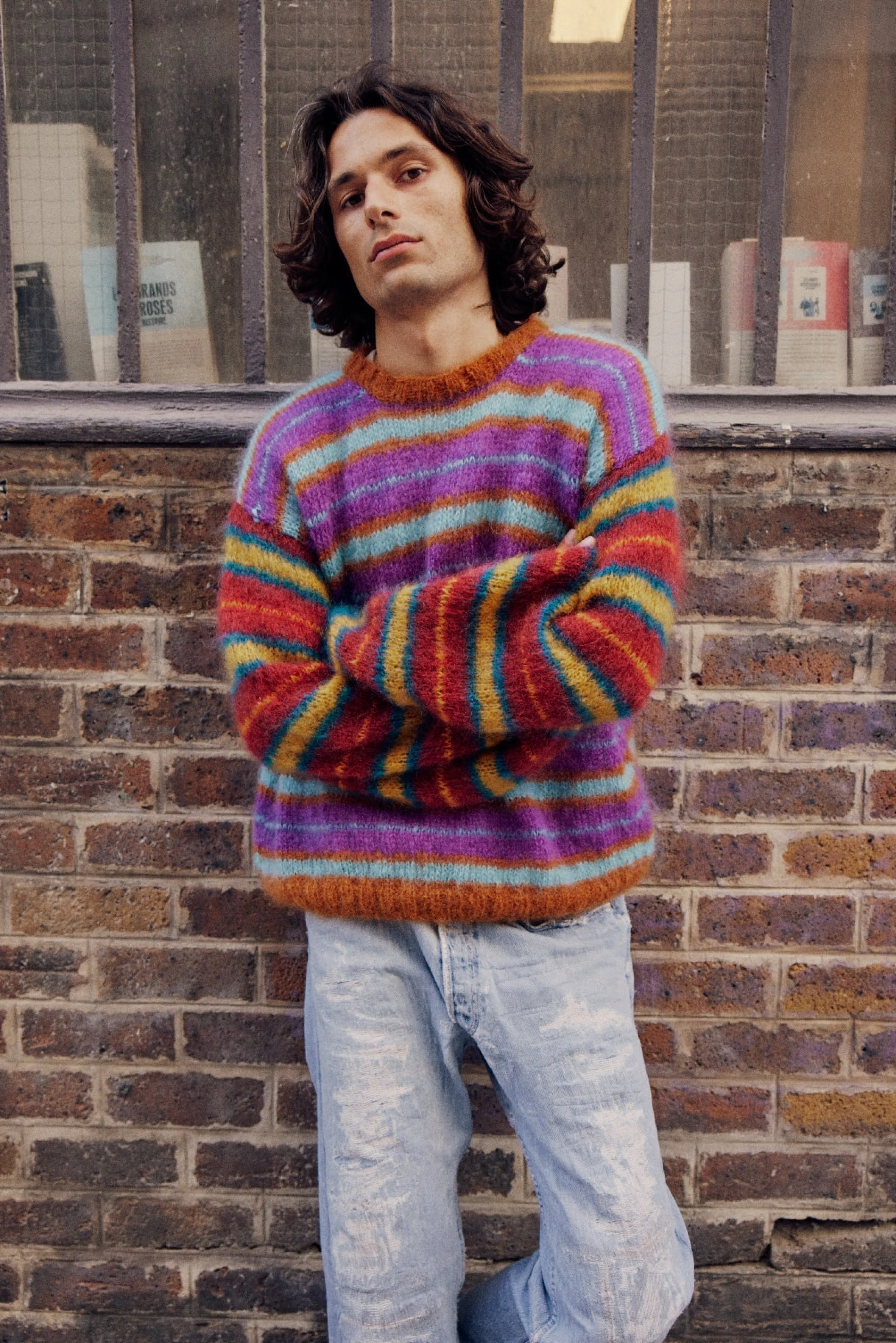 Rose Carmine SWEATER COOL STRIPES MULTICOLOR- Sweaters