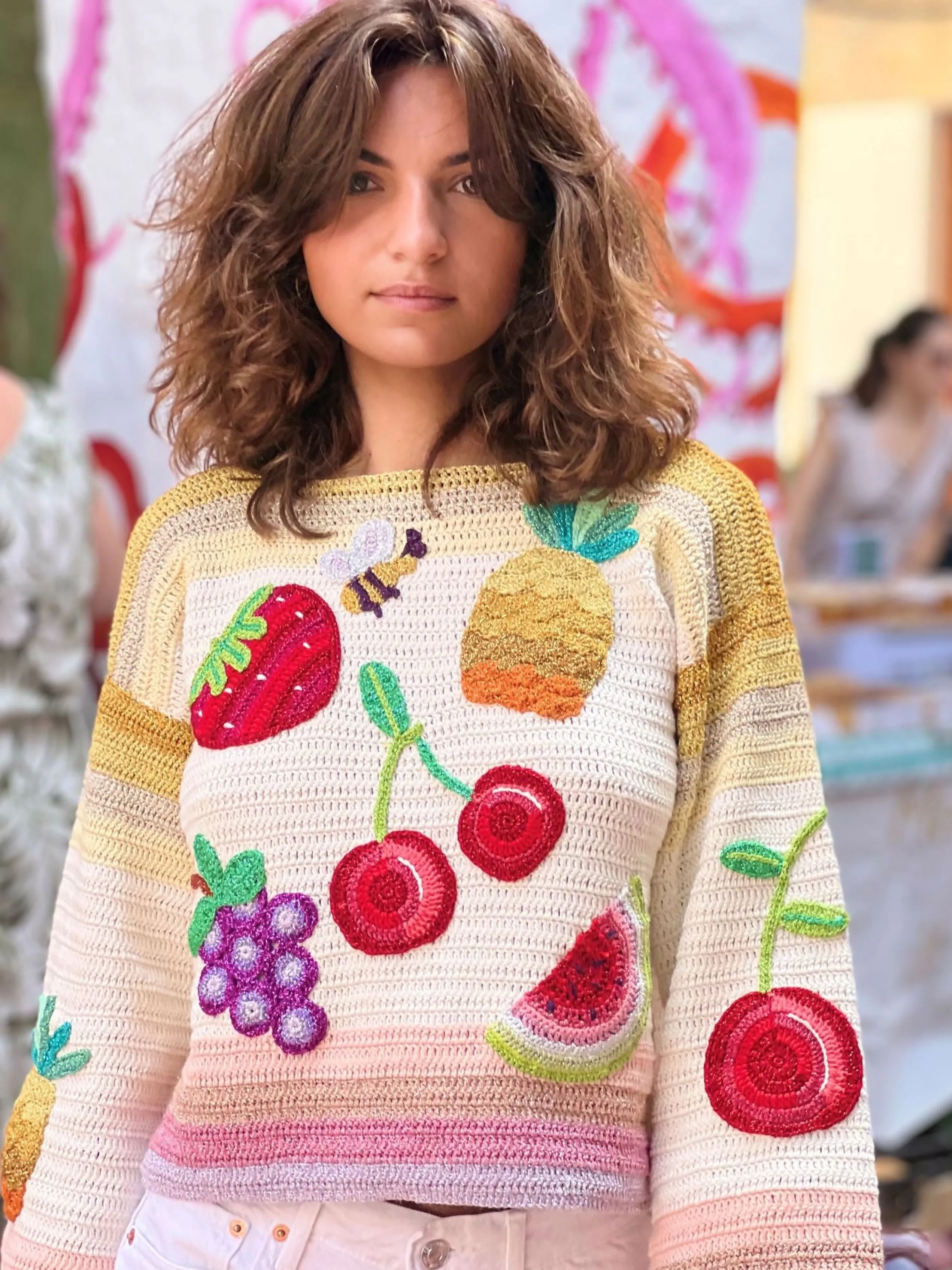 Rose Carmine SWEATER TUTTI FRUTTI- Sweaters