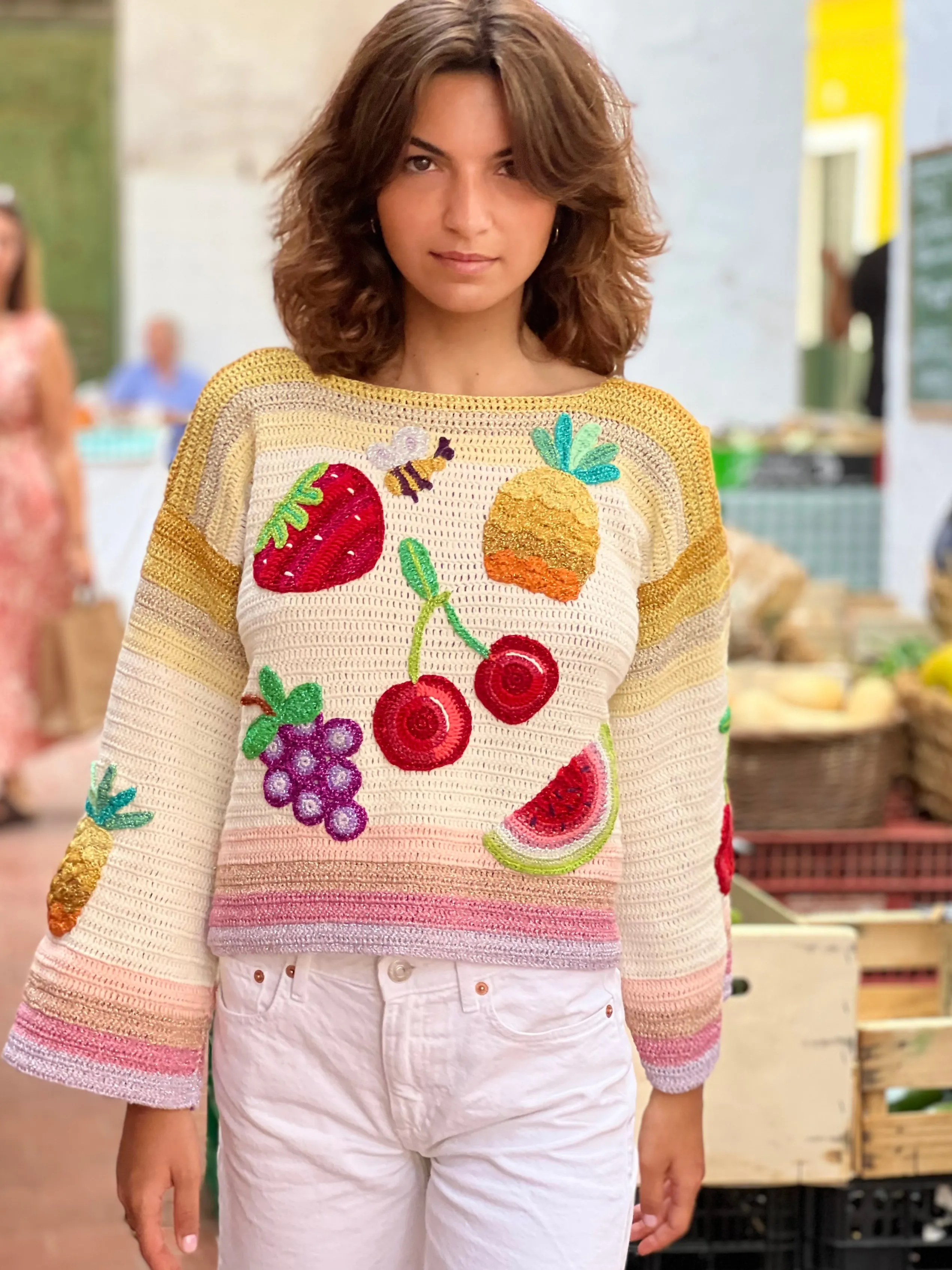 Rose Carmine SWEATER TUTTI FRUTTI- Sweaters